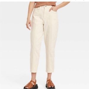 A New Day Cream-Off White Jeans with Front Seam